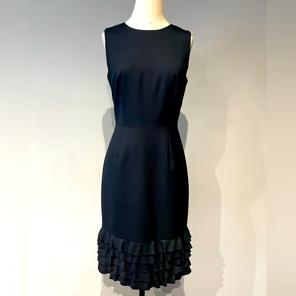 J.Crew Black Ruffle Dress
